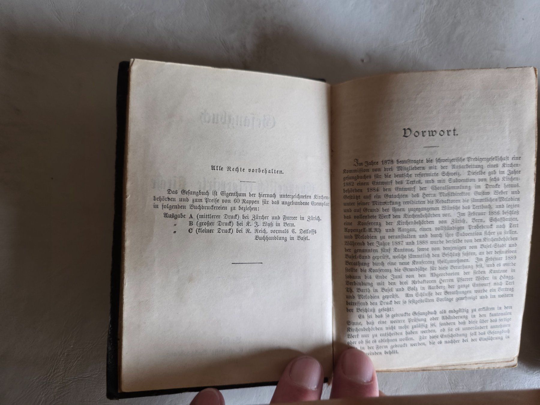 Libri: Gesangbuch Evangelisch-reformierte Kirche Basel 1891 – Usato da Walterswil BE venduto da Lonitti 6