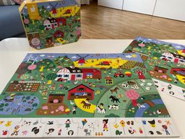 Puzzle d’observation la Ferme 24 pièces JANOD