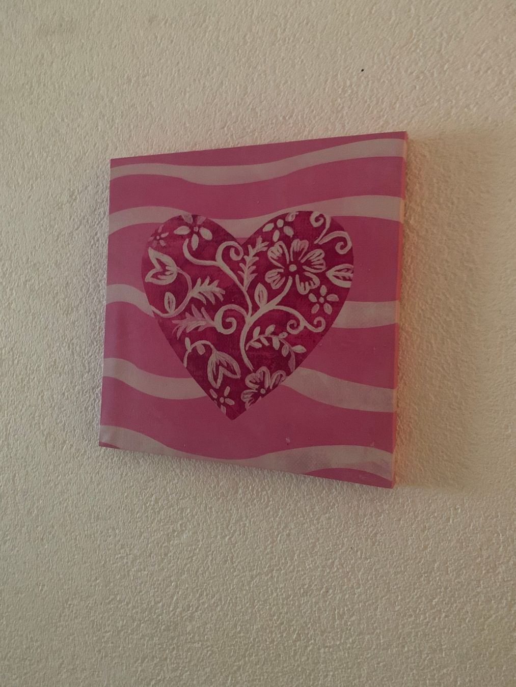 Poster & Bilder: Bild Herz mit Muster, Pink 28x28cm – Gebraucht aus St. Gallen von Miousch 3