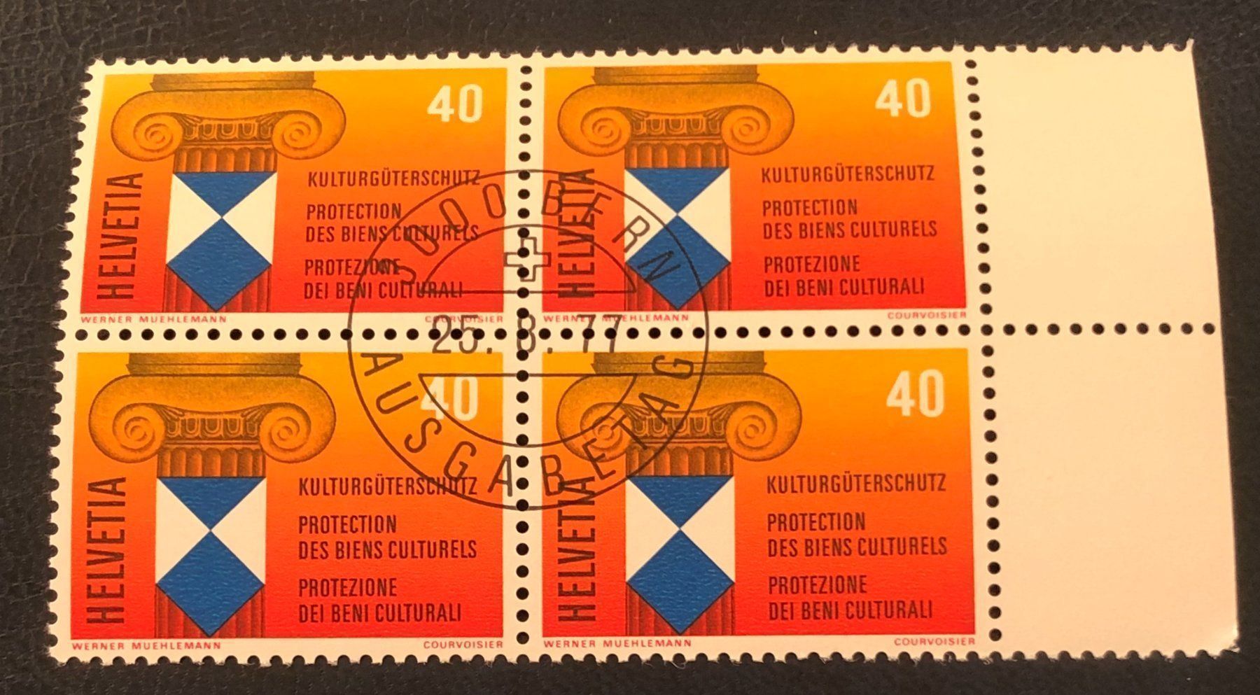 Tutti i francobolli: 4 er Block Nr.592 mit Vollstempel Bern – Usato da Aarau venduto da Billa007