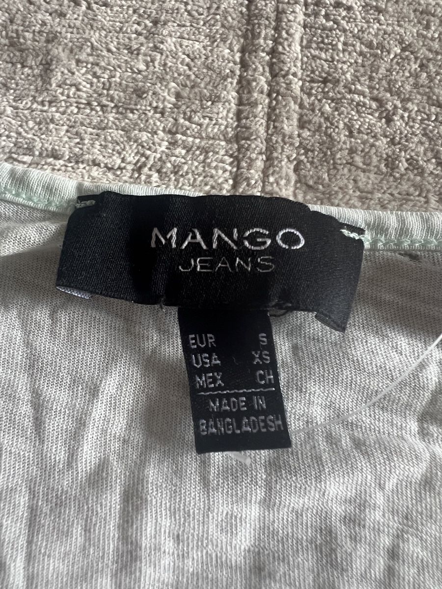 Mango T-shirt: T-shirt Mango Jeans, taille S, turquoise clair, coton – Usato da Lausanne venduto da Stephaniesdressing 4