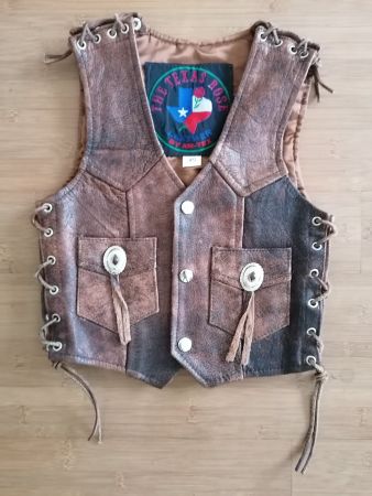 Leder Gilet Grösse XS