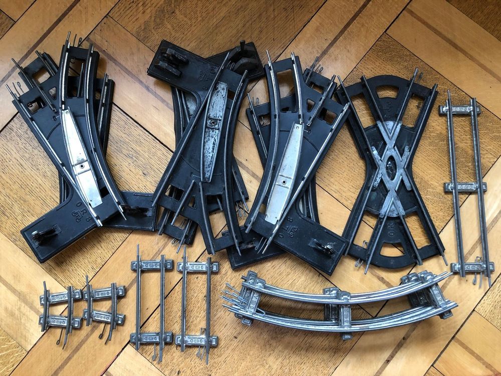 Lot De 9 Aiguillages Hornby échelle 0 – 5D Et 4G – Mécaniquement Fonctionnels – Occasion