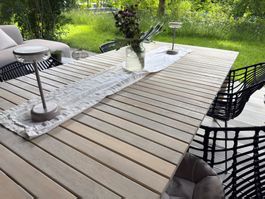 Natur-Bundle für sonnige Tage: Gartentisch + 4 Gartenstühle