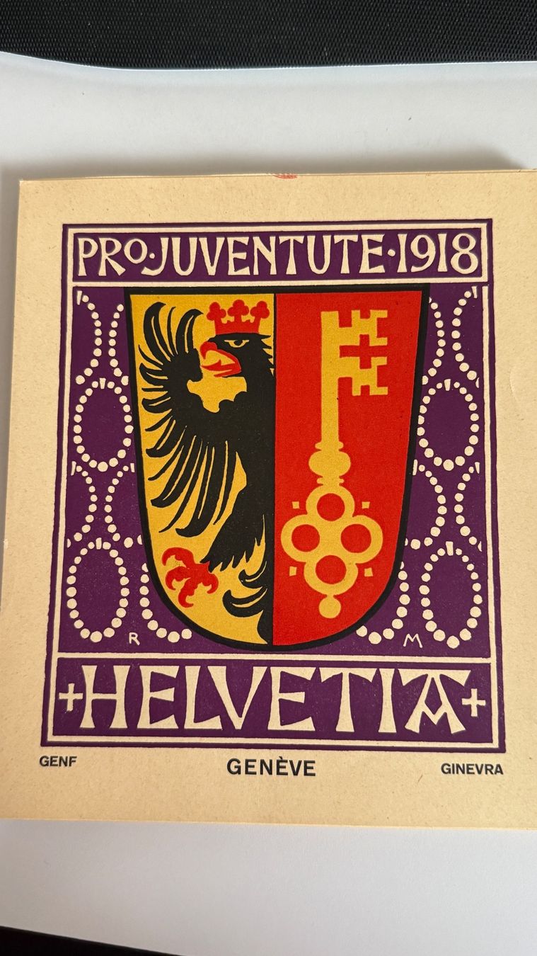 Foto & Immagini: Pro Juventute Marken 1918 auf Karton 2 Kantone – Usato da Samedan venduto da Gischpel25