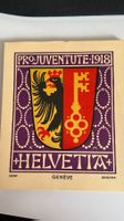Pro Juventute Marken 1918 auf Karton 2 Kantone
