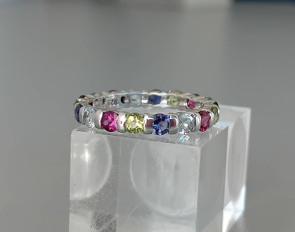 Anelli: Memory Ring Silber mit verschiedenen Edelsteinen – Usato da Stans venduto da wer_fd5f 1