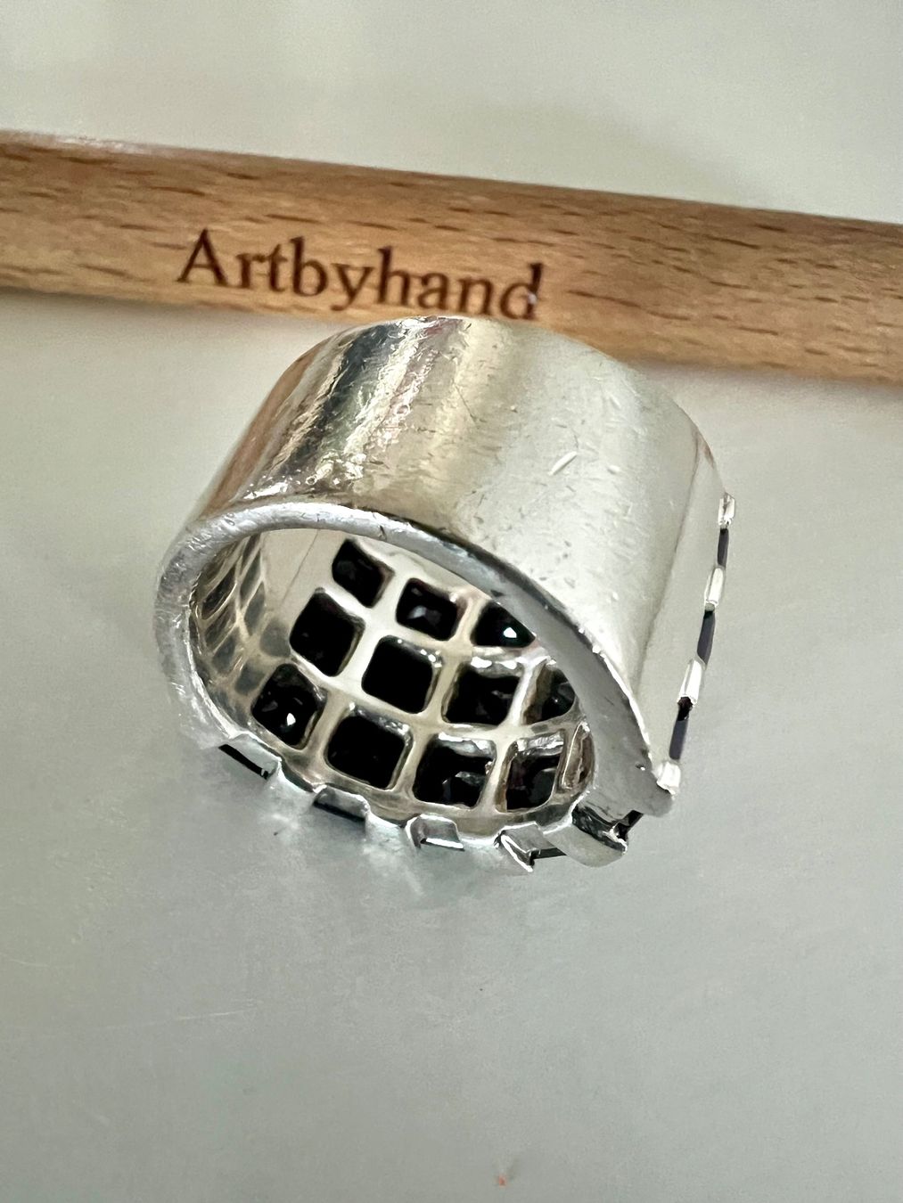 Anelli: Designer Statement Silberring 925+MP- Onyx facettiert - 22g – Usato da Ruswil venduto da artbyhand 8