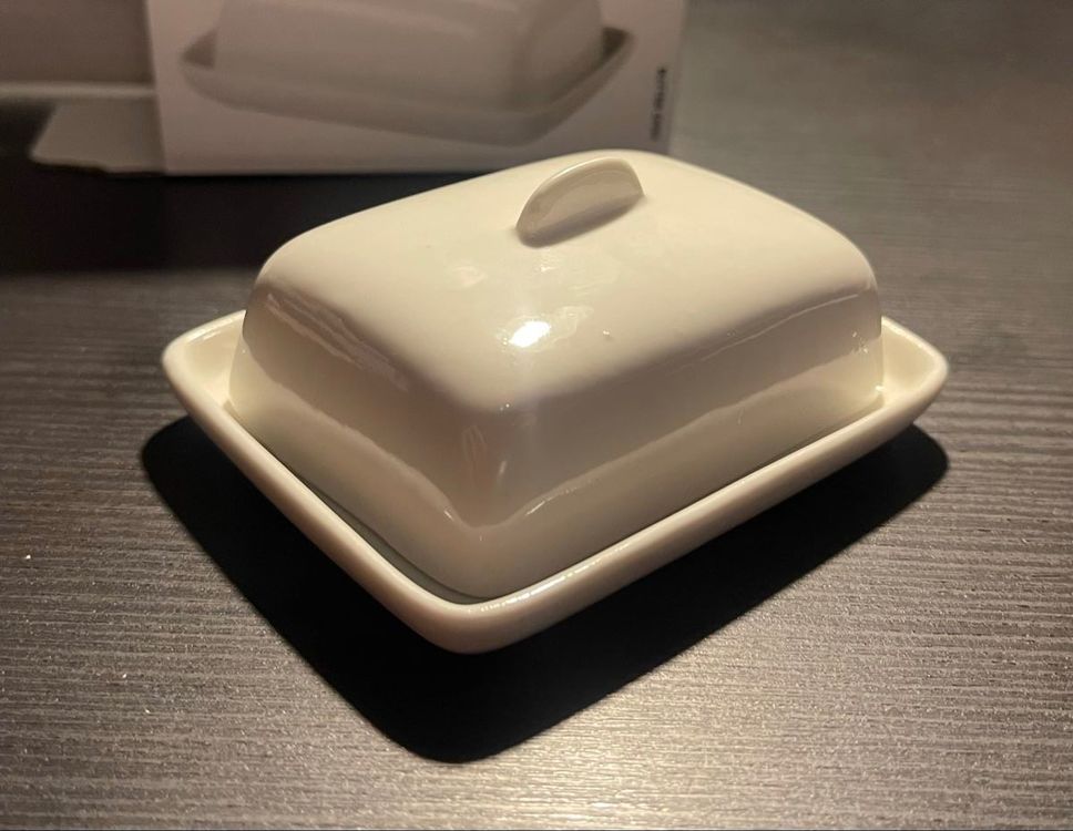 Meg Hawkins Butterdose Keramik – Landhase Design, 18 Cm, Für Kühlschrank Oder Tisch