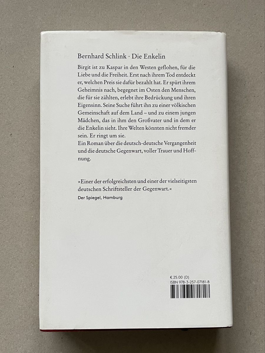 Libri: Bernhard Schlink  „Die Enkelin“ – Nuovo (secondo la descrizione) da Thun venduto da Irbis 1