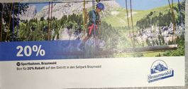 Gutschein 20% Sportbahnen Braunwald Seilpark
