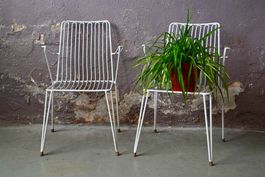 Paire de fauteuils en métal signés Mauser Werke GmbH jardin