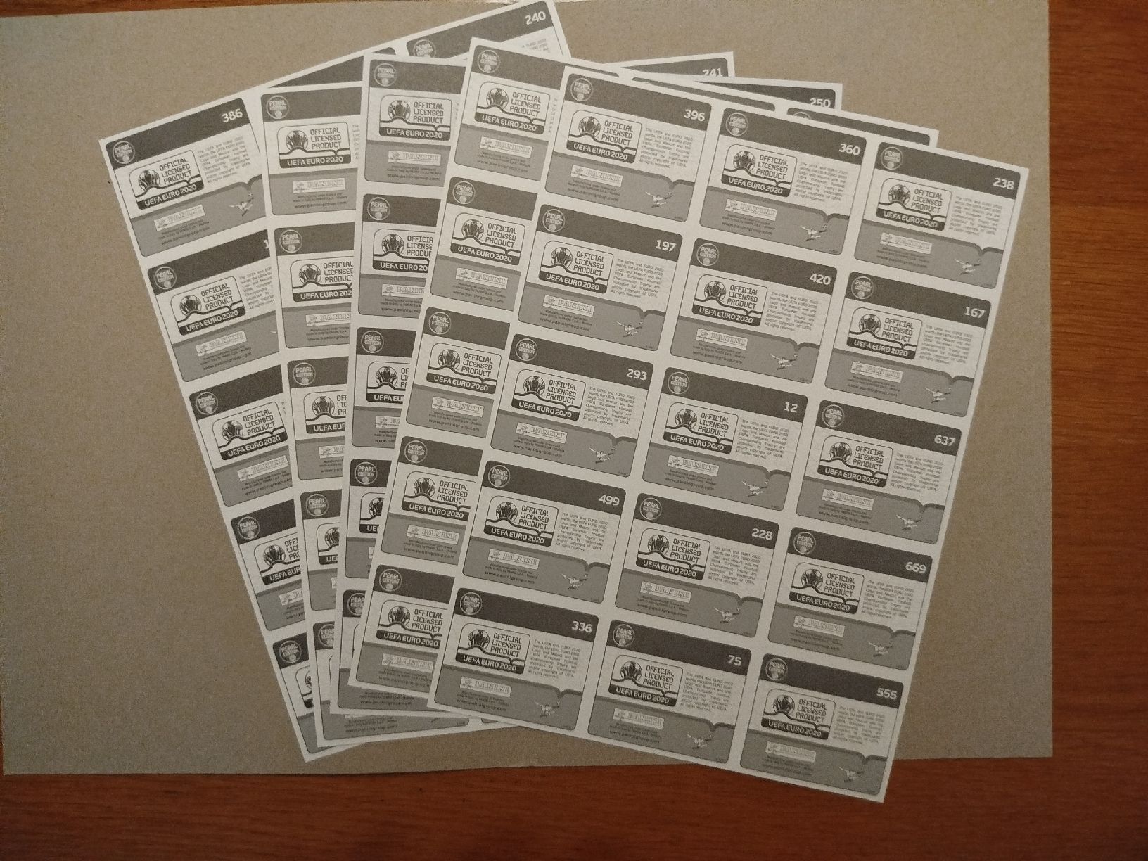 Panini Carte collezionabili: Panini EM 2020 5 Stickerbogen - selten – Usato da Wettingen venduto da mirna04 1