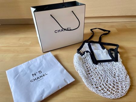 CHANEL net mesh beach bag