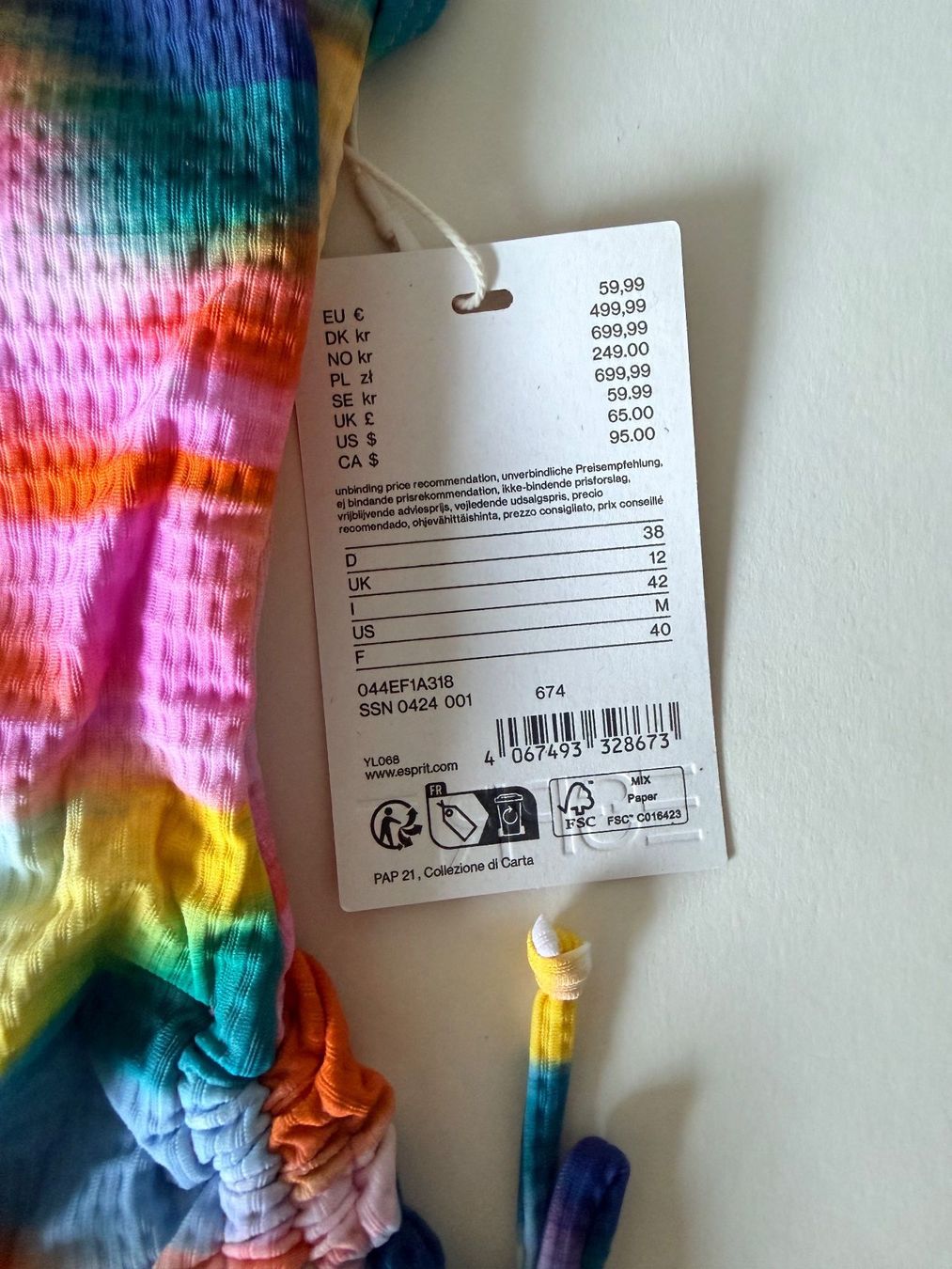 Esprit Costumi da bagno & Bikini: ESPRIT, Badekleid, Grösse 38, Mehrfarbig – Nuovo e nell'imballaggio originale da Rudolfstetten venduto da gst_g7xl 6