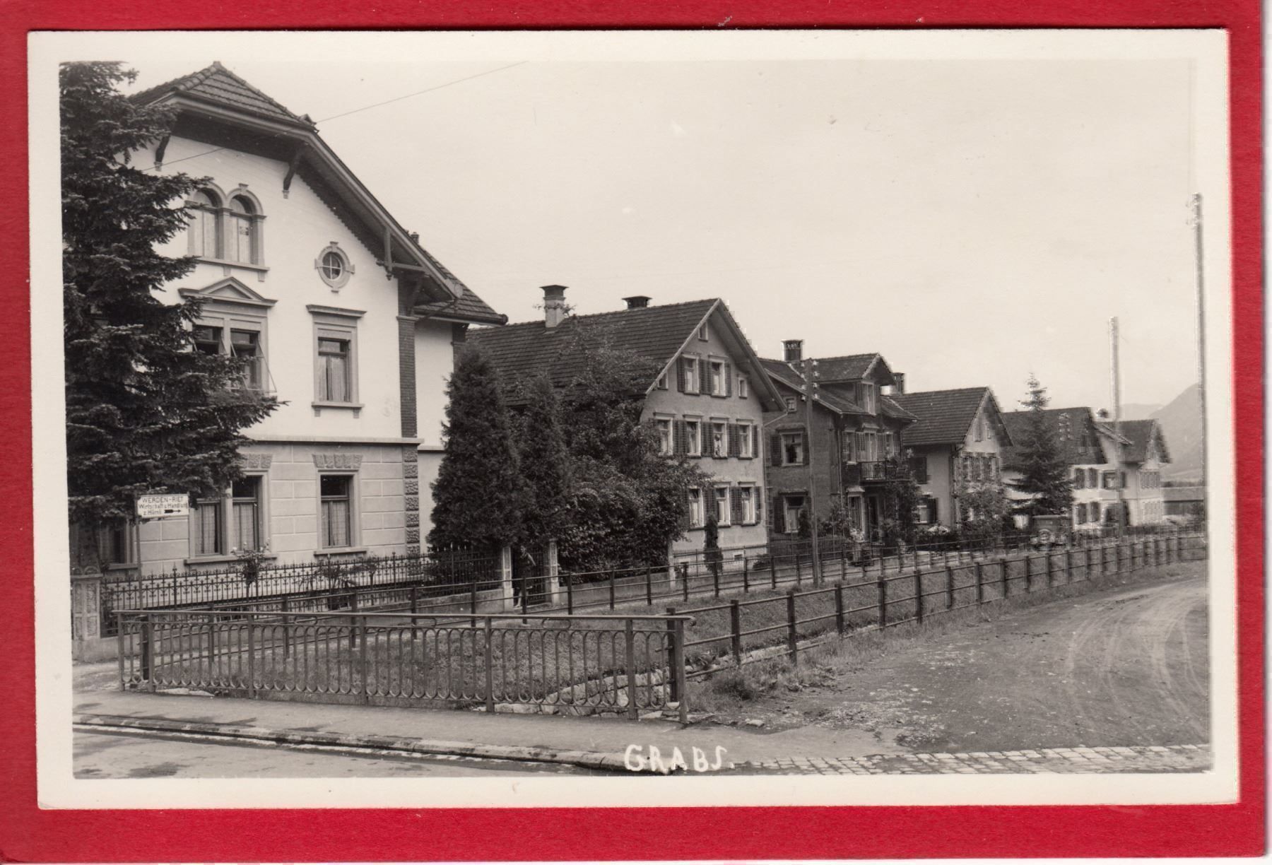 Cartoline postali: AK GRABS, STRASSENANSICHT – Usato da Grüningen venduto da Kartensammler