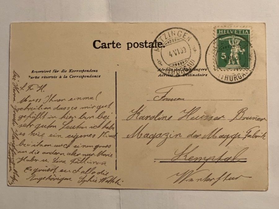 Cartoline postali: Ansichtskarte Matzingen & Halingen – Usato da Bauma venduto da Baumer71 1