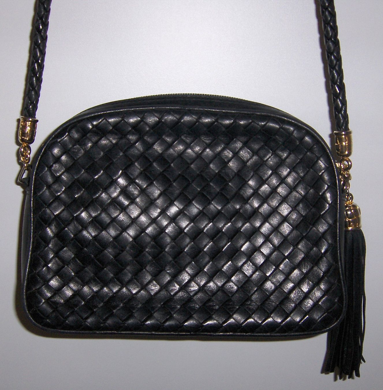 Borse da donna: Elegante schwarze Ledertasche geflochten COSCI – Usato da Dübendorf venduto da alracfo 1