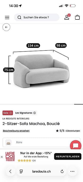 Sofas: 2-Sitzer Sofa Bouclé – D'occasion à Basel par Mawski 2