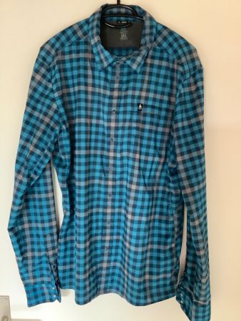 Outdoor Trekking Hemd Herrren von Odlo Gr L blau grau