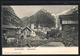 Goeschenen, Ortspartie mit Türmen, Gott
