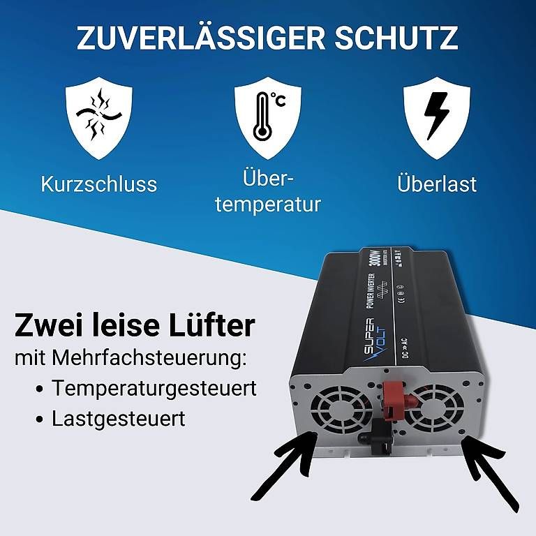 Wechselrichter: Supervolt 12V 3000W Wechselrichter – Gebraucht aus Bülach von CAMPTIVITY 3