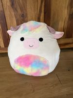Squishmallow XXL Kuh Plüschtier Regenbogen wie neu