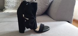 Scarpe nere con fiocco Tacco 10 cm