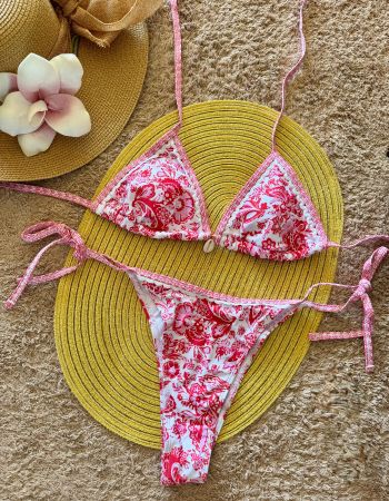 Pink Floral Triangle Bikini Set Gr. S- NEW- Free Delivery