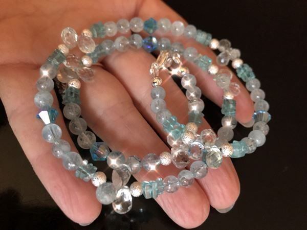 Ketten: Aquamarin, Blautopaz, Apatit Unikat NEU – Neu (gemäss Beschreibung) aus Basel von Chili007 4
