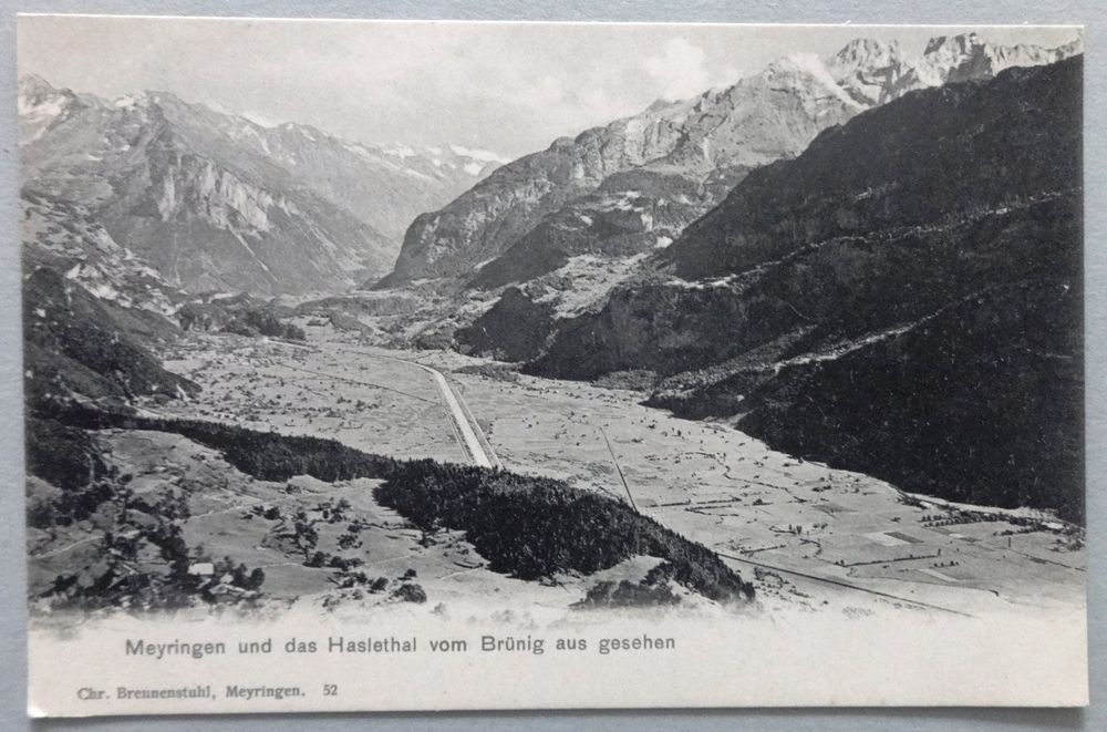 Meyringen und das Haslethal vom Brünig aus gesehen (Gebraucht) in ...
