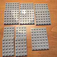 Lego 11x Platten hellgrau