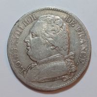 5 Francs 1814 L Ludwig XVIII. Frankreich ss