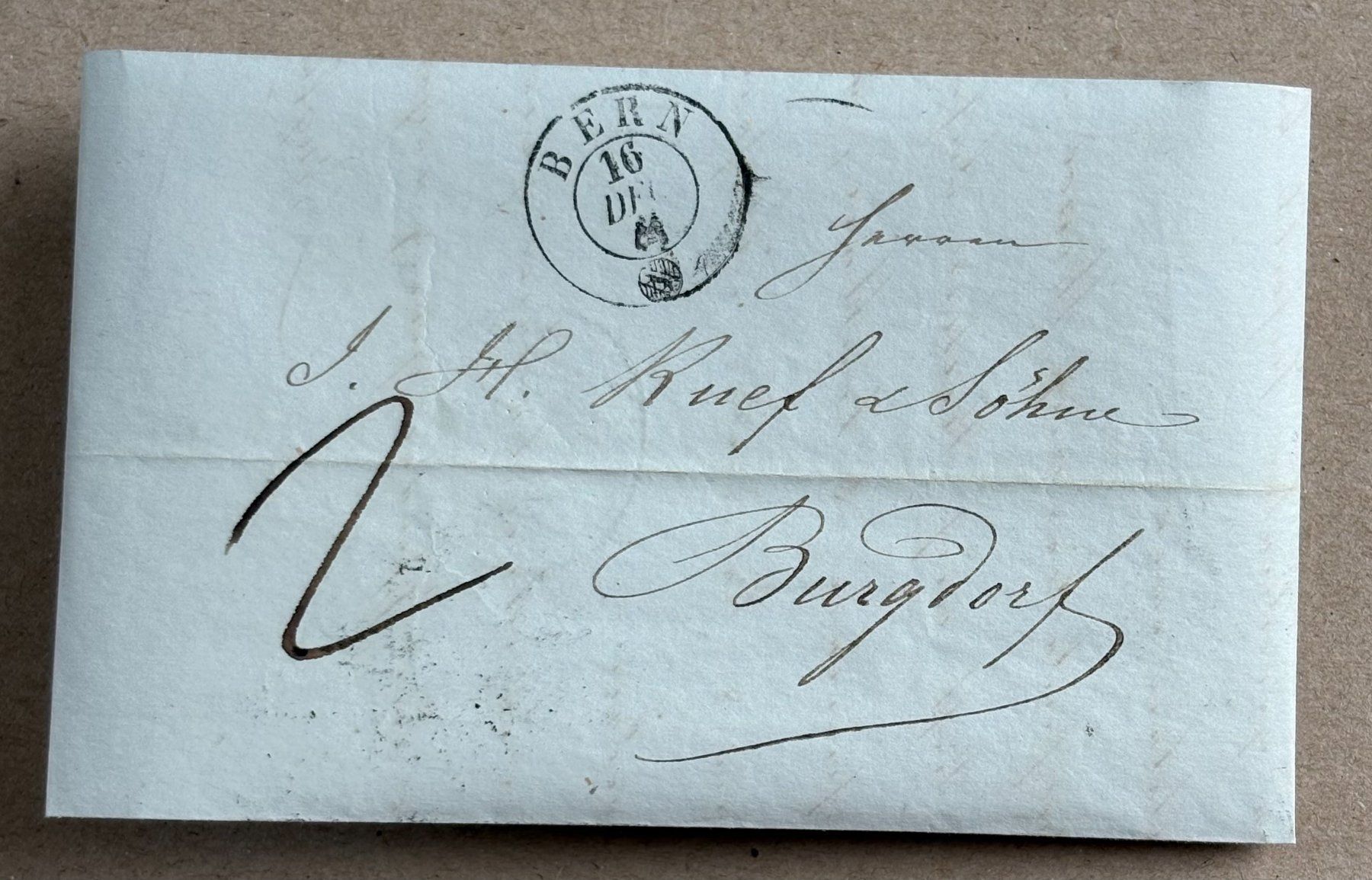 Documenti: HISTORISCHER BRIEF BERN-BURGDORF – Usato da Ostermundigen venduto da wini63
