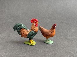 Wie neu * Schleich Huhn Henne Hahn Gockel