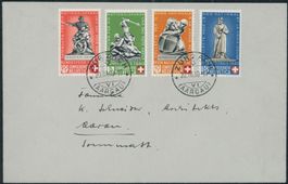 1940 - Pro Patria - FDC ET - "die hellrote die 5c"