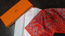 Hermès Orange Silk Gavroche Cube 45