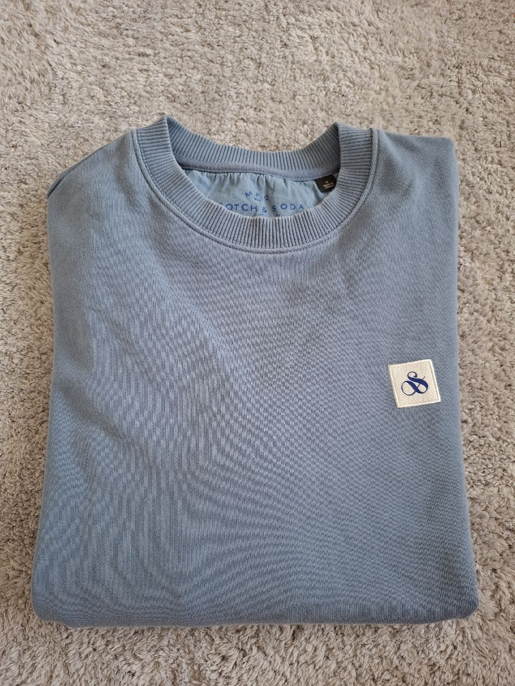 Maison Scotch Maglioni & Felpe: Sweatshirt Scotch & Soda bleu clair taille S coton bio – Usato da Renens VD venduto da ser_j2fn