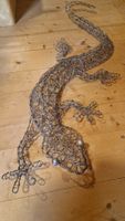 Drahtgeflecht-Echse, Garten-/Hausdeko neuwertig, ca 100cm