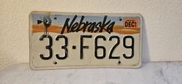 Nummernschild Nebraska, USA