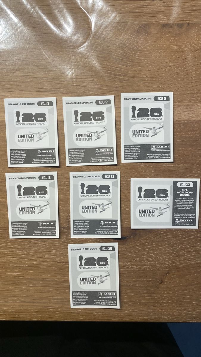 Panini Carte collezionabili: Panini Stickers - ECU - 7 Stickers  – Nuovo (secondo la descrizione) da Adliswil venduto da didoli 1