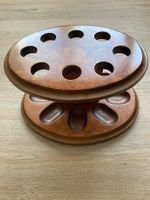 Pfeifenhalter /ständer für 8 Pfeifen aus Holz oval