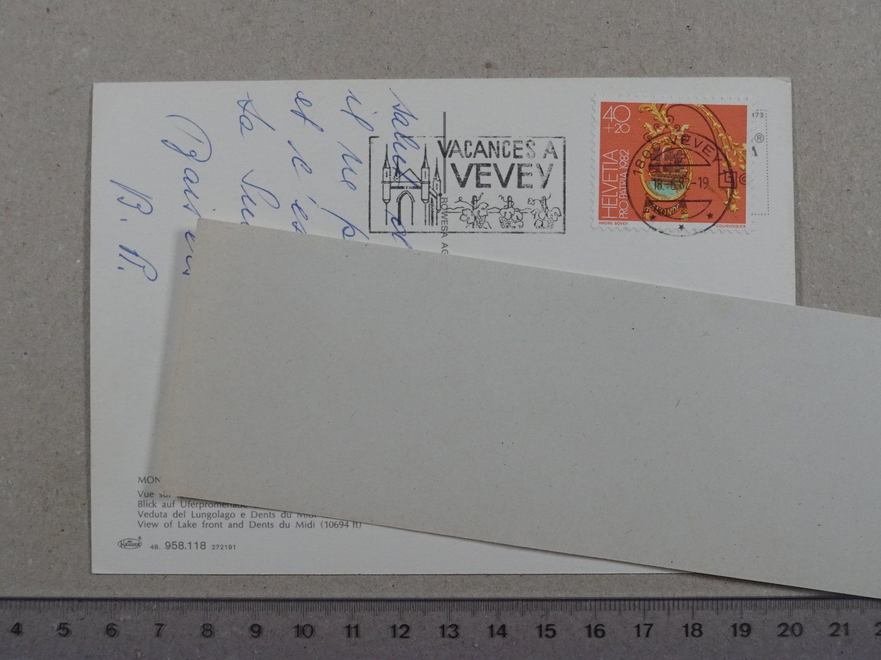 Cartoline postali: Montreux, Schiff, 1982 – Usato da Lenzburg venduto da fh1 1