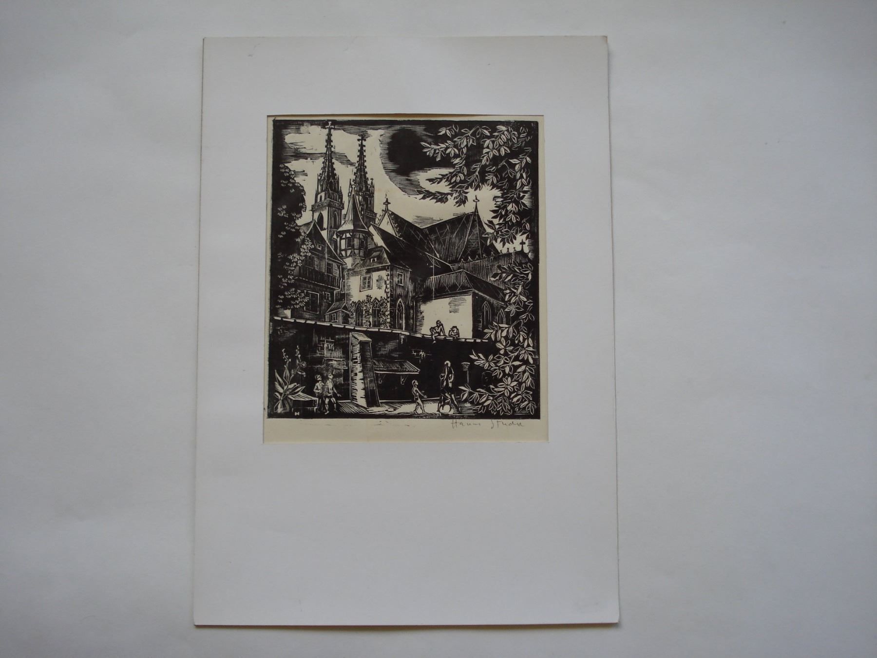 Xilografie: Hanns Studer geb. 1920 – Usato da Basel venduto da art.basel 3