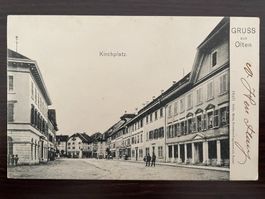 GRUSS AUS OLTEN Kirchplatz, belebt