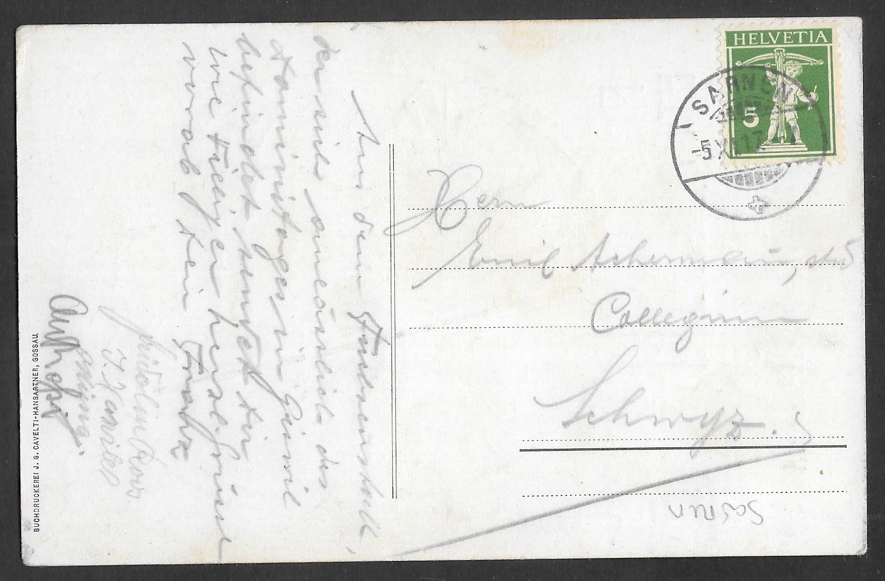 Cartoline postali: Studentenverbindung Subsilvania Sarnen – Usato da Olten venduto da clotaldi 1