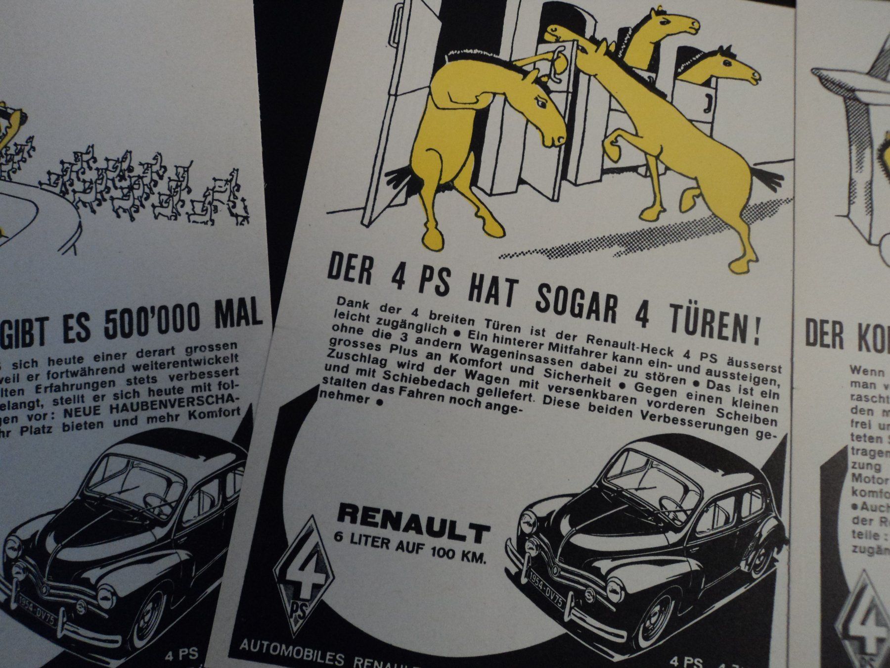 Renault Dokumente: Prospekt Renault 4CV – Gebraucht aus Schwarzenburg von modelCARama 4