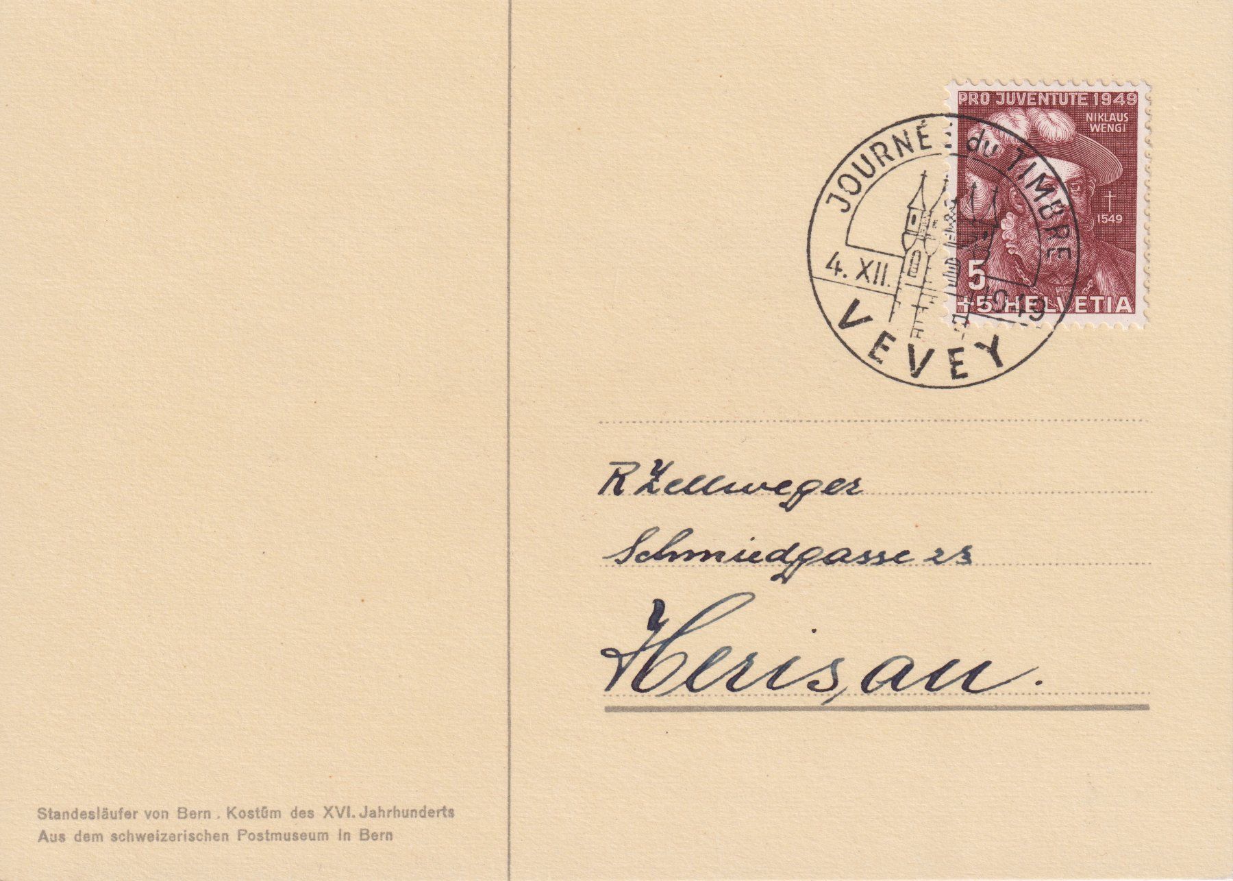 Tutti i francobolli: Tag der Briefmarke Vevey 1949 – Usato da Bellach venduto da qsearch