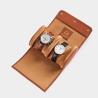 Leder-Uhrenetui für 2 Uhren Braun für Rolex, Omega Uhren
