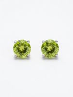 Boucles d'oreilles péridot naturel argent 925